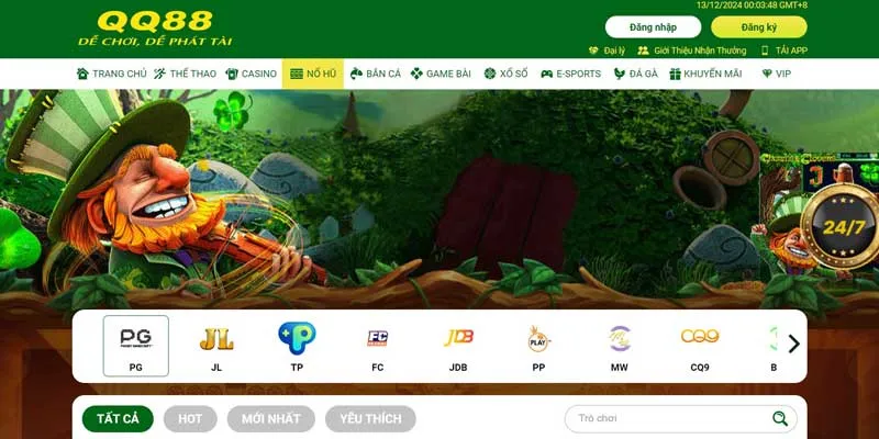 Nổ hũ thắng lớn tại QQ88 – Kho game slot đa dạng, jackpot khủng, tỷ lệ trả thưởng cao
